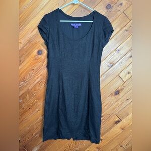 Ralph Lauren Purple Label Black Linen Blend Dress Size 8